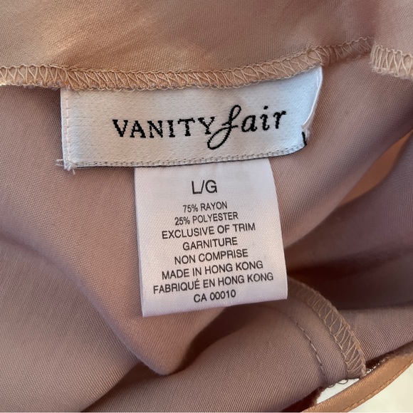 VINTAGE Vanity Fair Chemise Slip Gold Metallic Adjust Strap Bodycon Sleepwear - Picture 12 of 17